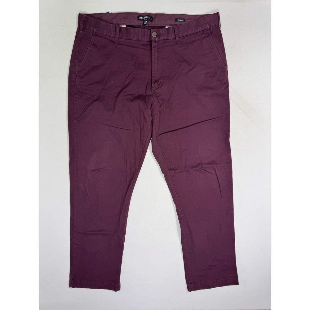J Crew Mercantile Flex Straight Pants Men's 38x32 (38x30) Burgundy Commuter City
